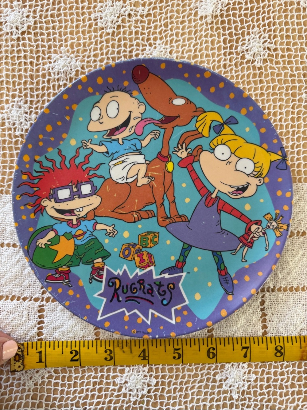 Vintage Nickelodeon Rugrats 1990s Cartoon Plate Kids Children
